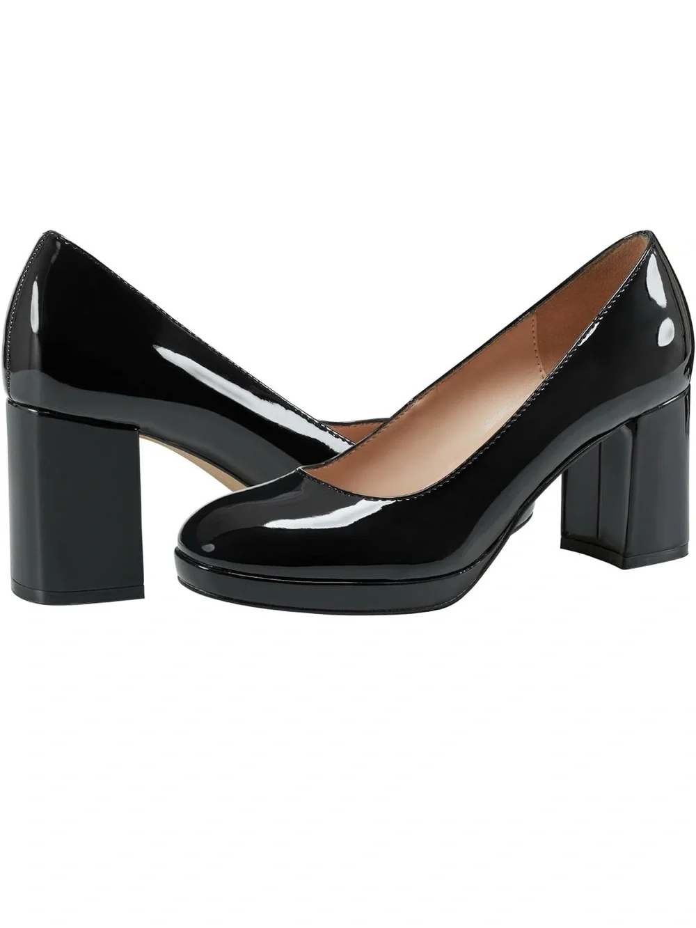 Bandolino Black Patent Block Heel Pumps - Women size 11